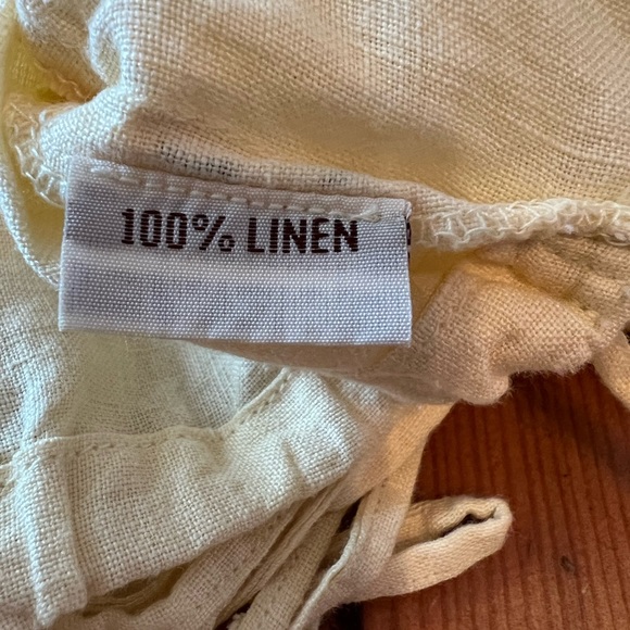 Tera Bora designer linen top. Butter stick yellow. Open lower back. Size S. - Picture 6 of 10